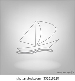 yacht vector icon