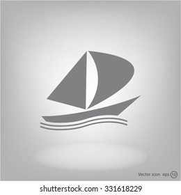 yacht vector icon