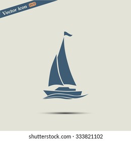 yacht vector icon