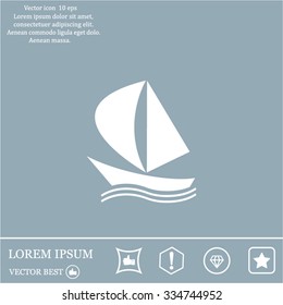 yacht vector icon