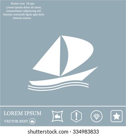yacht vector icon