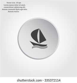 yacht vector icon