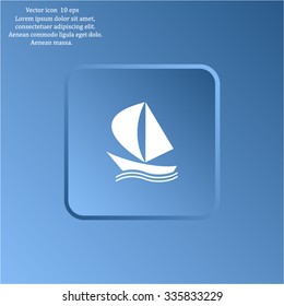 yacht vector icon