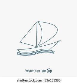 yacht vector icon