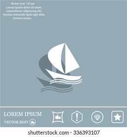 yacht vector icon