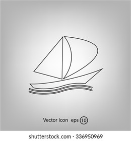yacht vector icon