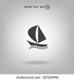 yacht vector icon