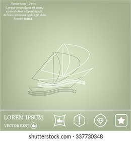yacht vector icon