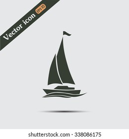 yacht vector icon