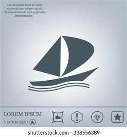 yacht vector icon