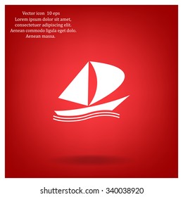 yacht vector icon