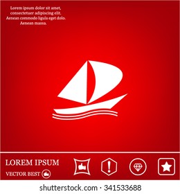 yacht vector icon