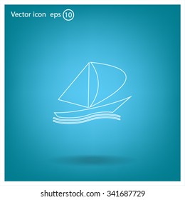 yacht vector icon