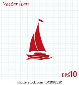 yacht vector icon