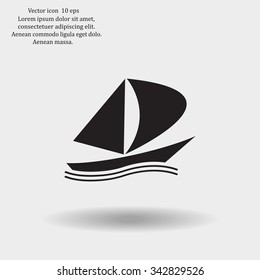 yacht vector icon
