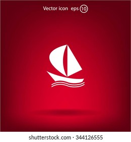 yacht vector icon