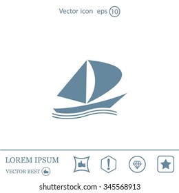 yacht vector icon