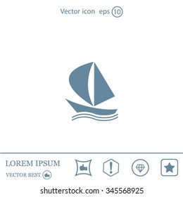 yacht vector icon