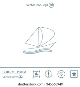 yacht vector icon
