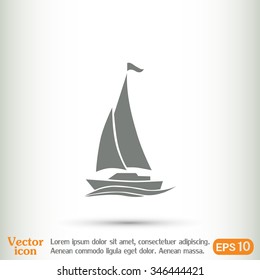 yacht vector icon