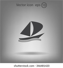 yacht vector icon