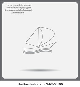yacht vector icon