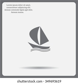 yacht vector icon