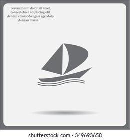 yacht vector icon