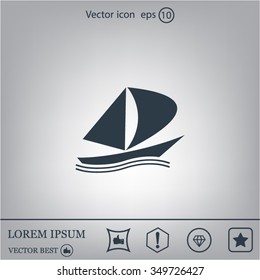 yacht vector icon