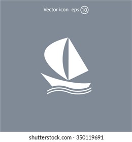 yacht vector icon