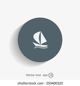 yacht vector icon