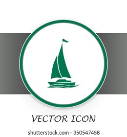 yacht vector icon
