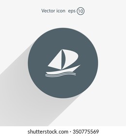 yacht vector icon