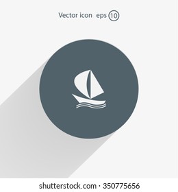 yacht vector icon