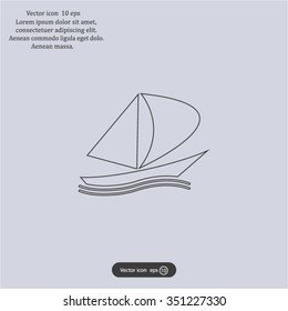 yacht vector icon