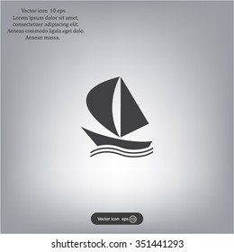yacht vector icon