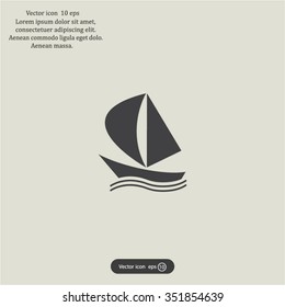 yacht vector icon