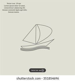 yacht vector icon