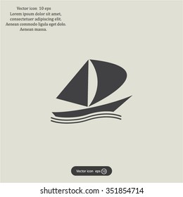 yacht vector icon