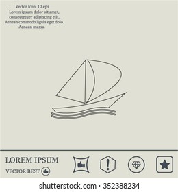 yacht vector icon