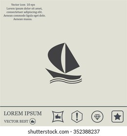 yacht vector icon