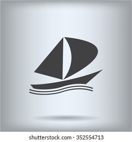 yacht vector icon