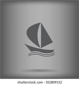 yacht vector icon