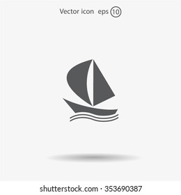 yacht vector icon