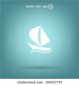 yacht vector icon