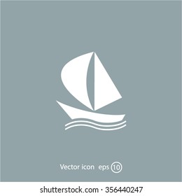 yacht vector icon