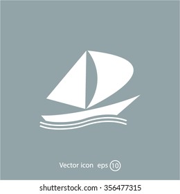 yacht vector icon