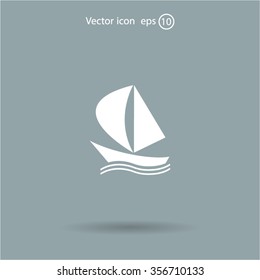 yacht vector icon