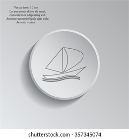 yacht vector icon