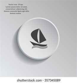 yacht vector icon